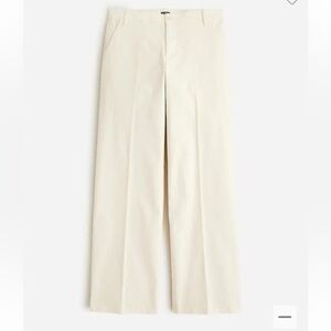 J Crew Wide Leg Chino Pants Khaki White Satin Size 25 0